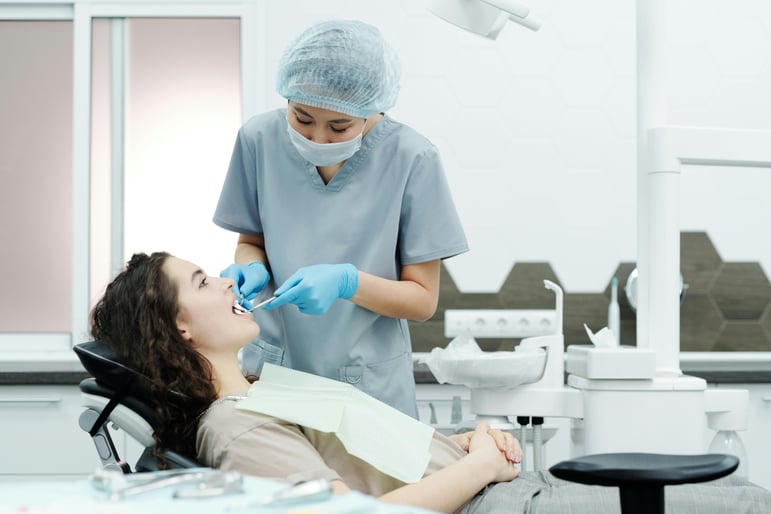 A cosmetic dentist